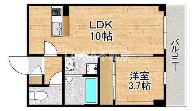 THE COLOR RESIDENCE(1LDK/1階)の間取り写真