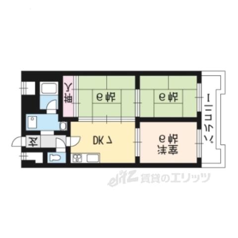 ロイヤルコーポ(3DK/8階)の間取り写真