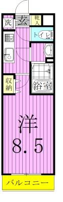 YASUIビル第10(1K/1階)の間取り写真