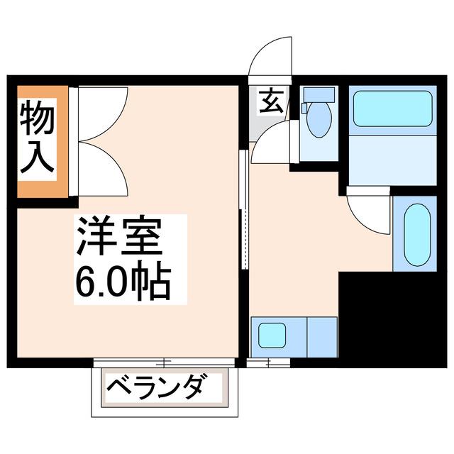 コーポ村田(1K/2階)の間取り写真