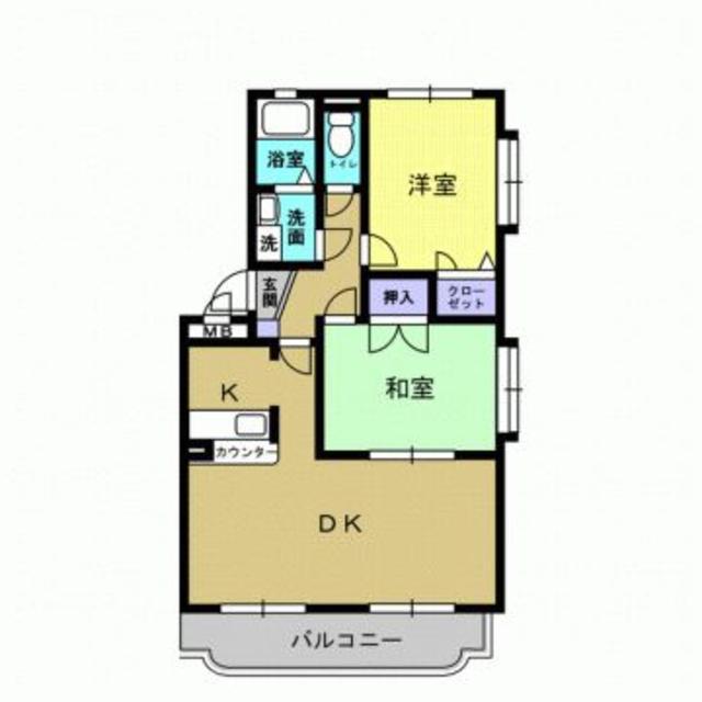 サンライズ21(2LDK/1階)の間取り写真