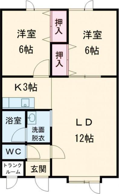 けいコーポ(2LDK/1階)の間取り写真