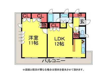 京成本線 京成成田駅 徒歩24分 2階建 築34年(1LDK/2階)の間取り写真