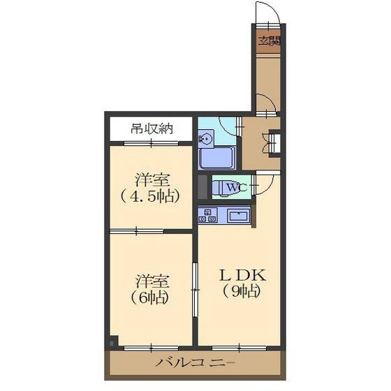 エイブルOKAMURA(2LDK/2階)の間取り写真