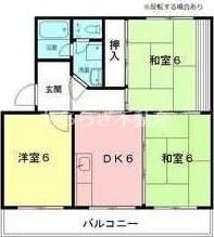 ベルハイムII(3DK/3階)の間取り写真