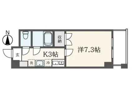 SHIRAITO MS‐1(1K/2階)の間取り写真