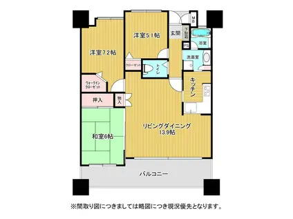 Dグランセ上通表参道(3LDK/6階)の間取り写真