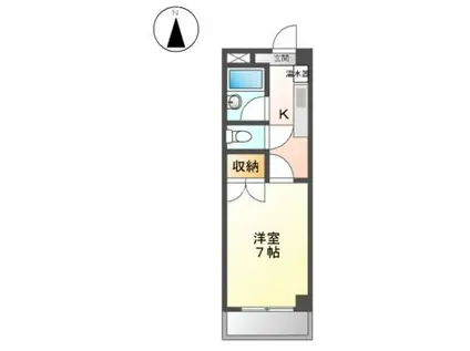 ヤマヨシマンション(1K/3階)の間取り写真