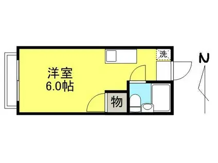 横井ハイツ(ワンルーム/2階)の間取り写真
