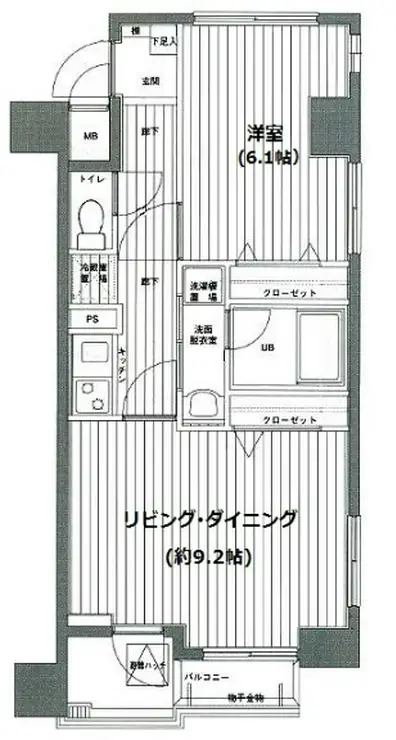 グランド・ガーラ麻布十番 9階階 間取り