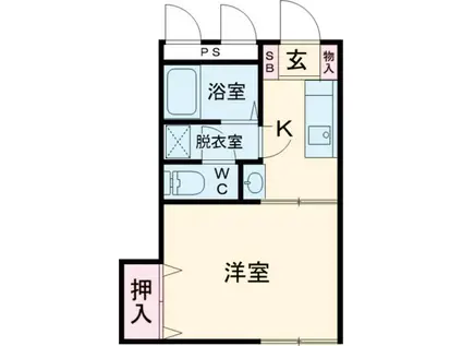 森塚第8マンション(1K/1階)の間取り写真