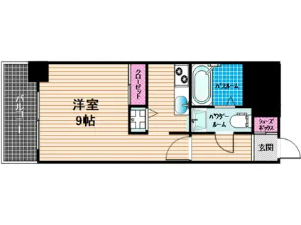 エステート・モア・大池通(ワンルーム/4階)の間取り写真