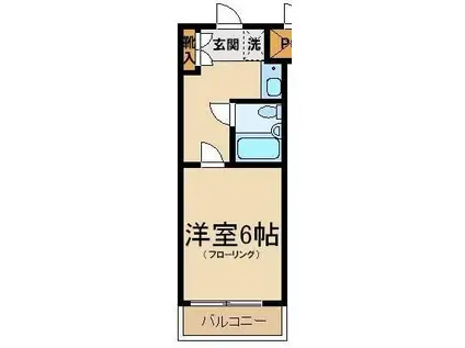 メゾンエクレール江古田(1K/4階)の間取り写真