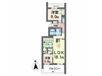 表参道グレイスK(3LDK/3階)の間取り写真