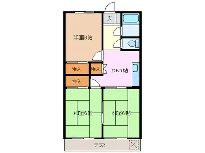 シティコーポ喜代松(3DK/1階)の間取り写真