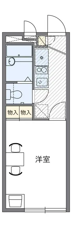 レオパレス鍵 1階階 間取り