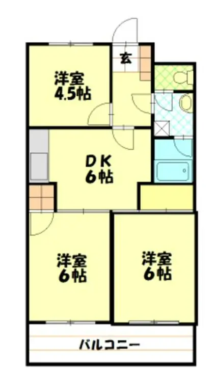 ラングウッド鶴ヶ岡 4階階 間取り