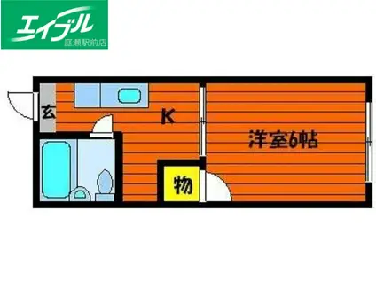 メゾンエトワール(1K/2階)の間取り写真