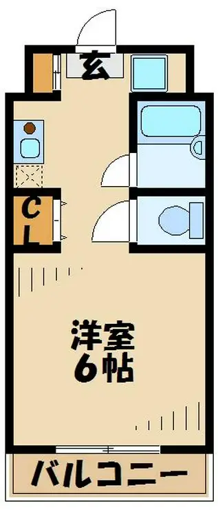 多摩学生マンション 2階階 間取り
