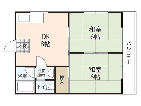 真田ビル(2DK/3階)の間取り写真