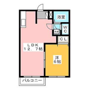エルディムムトウA(1LDK/1階)の間取り写真