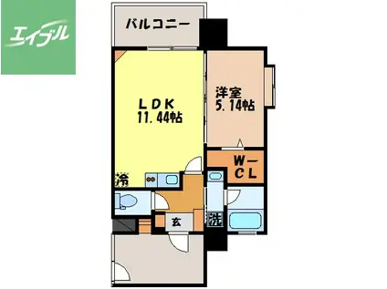 サクセスカバーヒルズ(1LDK/7階)の間取り写真