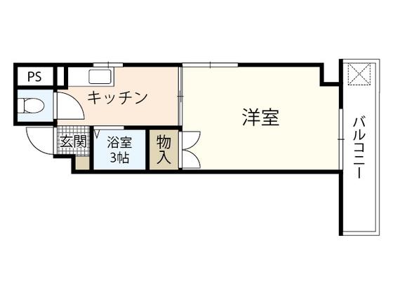 カーサ岡村(1K/4階)の間取り写真