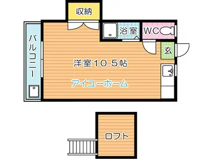 レガーロ黒崎I(ワンルーム/2階)の間取り写真