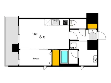 TMレジデンス(1LDK/6階)の間取り写真