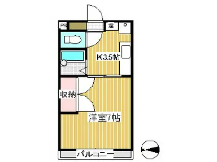 マ・メゾン(1K/2階)の間取り写真