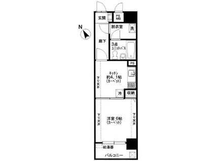 ライオンズマンション蕨北町(1K/2階)の間取り写真
