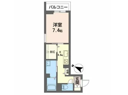 PARADISO本荘(1K/3階)の間取り写真