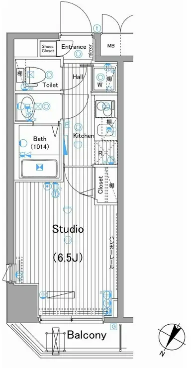 ガーラ・シティ渋谷幡ヶ谷 5階階 間取り