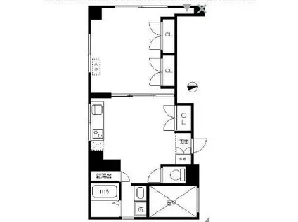 ロイヤルマンション(1LDK/5階)の間取り写真