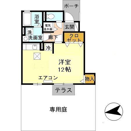 ロイヤルメゾンマエダ(ワンルーム/1階)の間取り写真