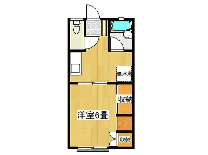 ドミールドK(1K/1階)の間取り写真