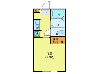リブレス蕨(1K/2階)の間取り写真
