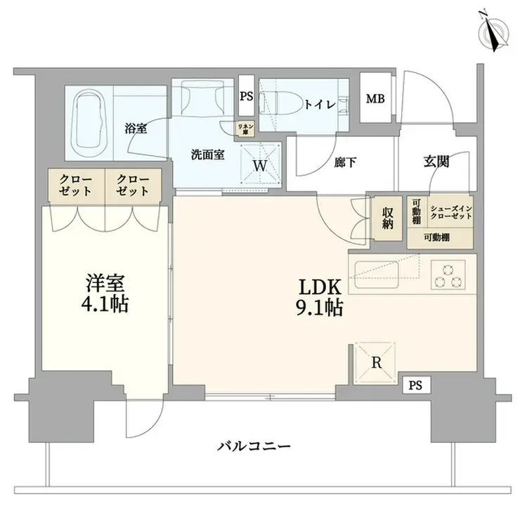 アトラスタワー五反田 7階階 間取り
