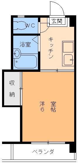 メゾンルミエール(1K/4階)の間取り写真