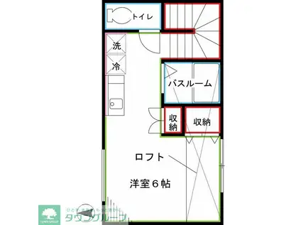 HANA APARTMENT(ワンルーム/2階)の間取り写真