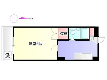 サンライズ須崎(1K/1階)の間取り写真