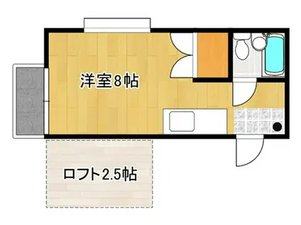 メイプルハウス武田(ワンルーム/1階)の間取り写真