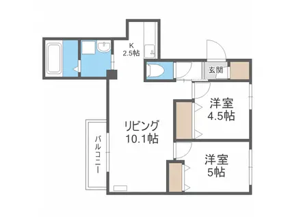 FOLIAGE PLACE(2LDK/4階)の間取り写真