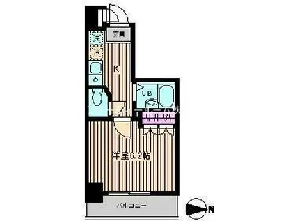 チェスターハウス本郷(1K/4階)の間取り写真