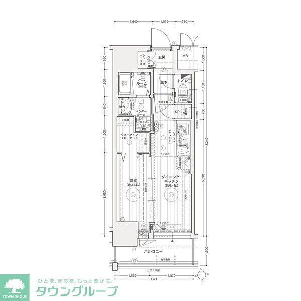 エステムコート名古屋上前津(1DK/5階)の間取り写真