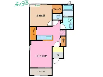 N.Y.K GOTO(1LDK/1階)の間取り写真