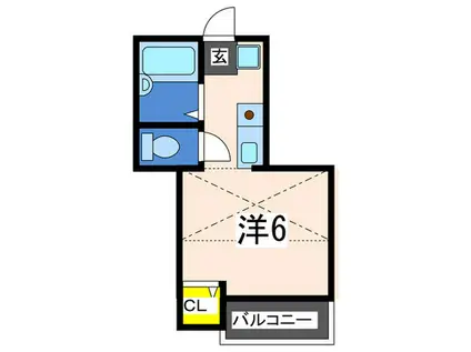 ジェミニセカンド(ワンルーム/1階)の間取り写真