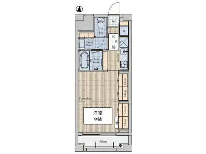 SPICA(1K/4階)の間取り写真