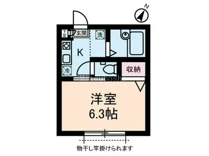 アイ・エステート下北沢(1K/1階)の間取り写真