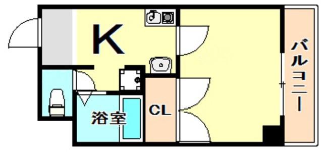 MY尼崎(1K/7階)の間取り写真